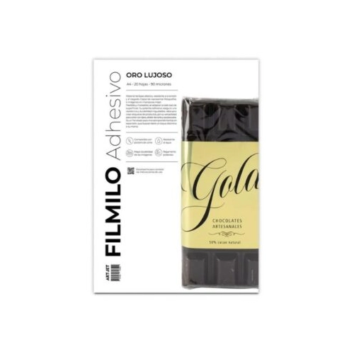 ART-JET FILMILO ADHESIVO ORO LUJOSO A4 20 HOJAS