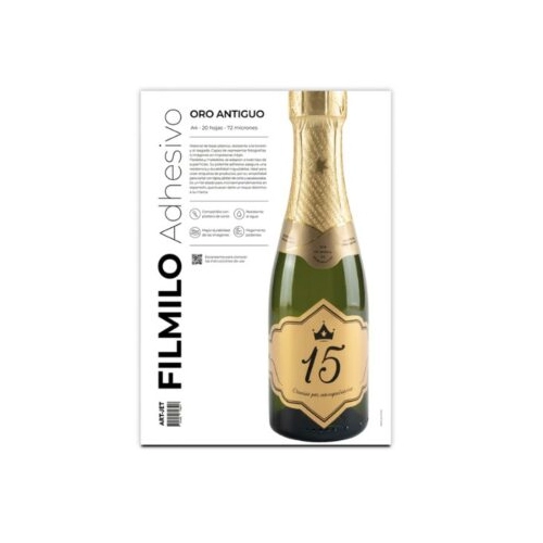 ART-JET FILMILO ADHESIVO ORO ANTIGUO A4 20 HOJAS