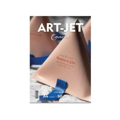 ART-JET CANVAS LINO NATURAL 230 GRS A4 50 HOJAS