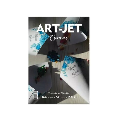 ART-JET CANVAS TRAMADO DE ALGODON 230 GRS A4 50 HOJAS