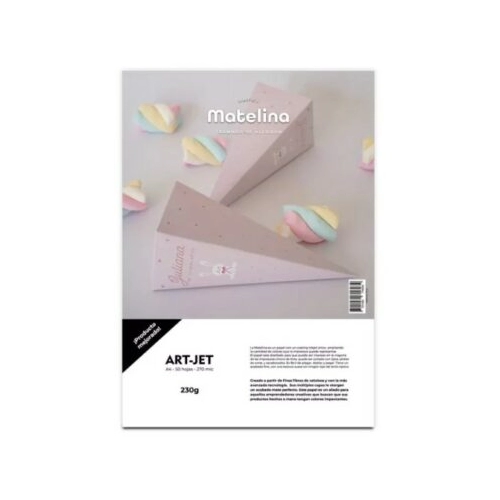 ART-JET MATELINA TRAMADO DE ALGODON 230 GRS A4 50 HOJAS