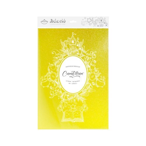 CUENTILINA ADORIÉ AMARILLO DEL TESORO 290 GR A4 10 HOJAS