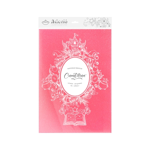 CUENTILINA ADORIÉ ROSA NEON MAGICO 290 GR A4 10 HOJAS