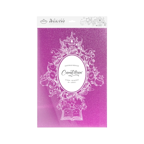 CUENTILINA ADORIÉ VIOLETA ORBE DE CRISTAL 290 GR A4 10 HOJAS