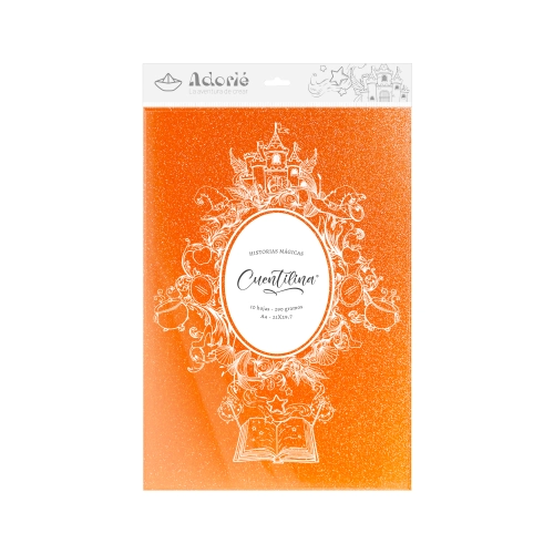 CUENTILINA ADORIÉ NARANJA SOLEADO 290 GR A4 10 HOJAS