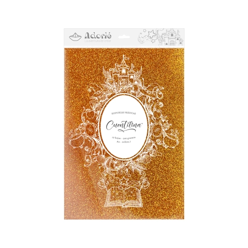 CUENTILINA ADORIÉ ORO LLAVE MAGICA 290 GR A4 10 HOJAS