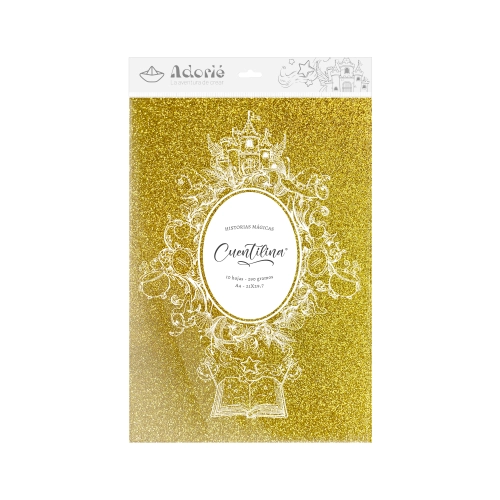 CUENTILINA ADORIÉ ORO CORONA REAL 290 GR A4 10 HOJAS