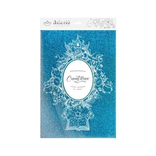 CUENTILINA ADORIÉ AZUL PRINCIPE ENCANTADOR 290 GR A4 10 HOJAS