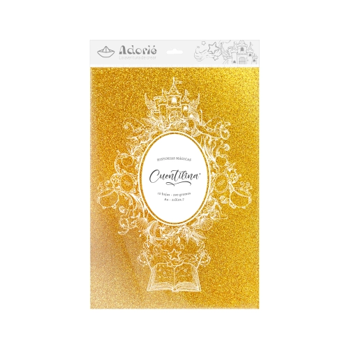 CUENTILINA ADORIÉ ORO ANILLO ENCANTADOR 290 GR A4 10 HOJAS