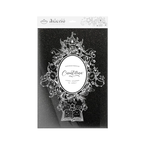 CUENTILINA ADORIÉ NEGRO TORRE EMBRUJADA 290 GR A4 10 HOJAS