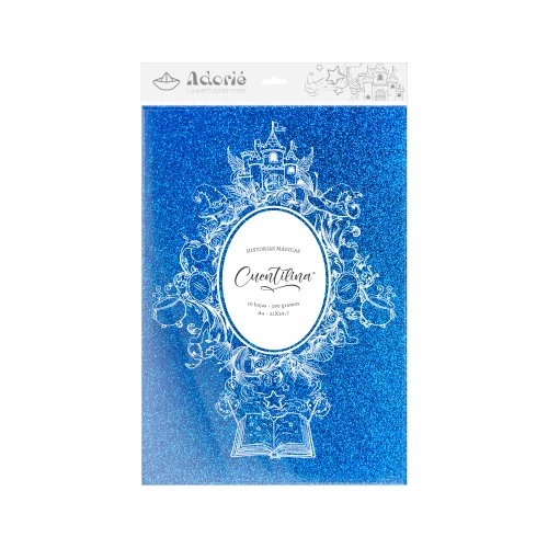 CUENTILINA ADORIÉ AZUL MAGIA 290 GR A4 10 HOJAS
