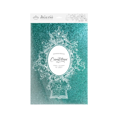CUENTILINA ADORIÉ AZUL ALAS DE HADA 290 GR A4 10 HOJAS