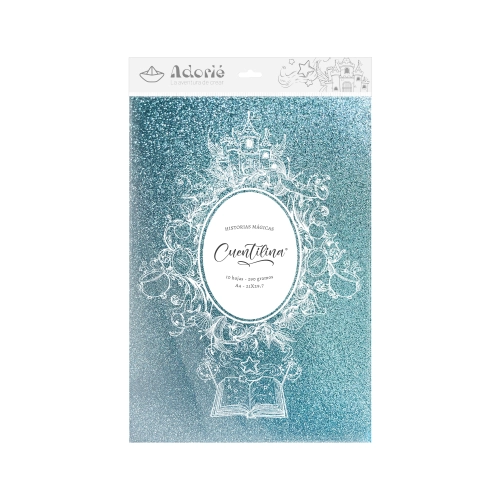 CUENTILINA ADORIÈ CELESTE ZAPATO DE CRISTAL 290 GR A4 10 HOJAS