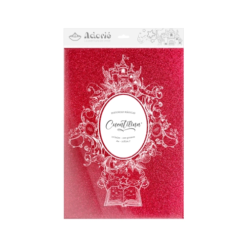 CUENTILINA ADORIÉ ROJO ROSADO 290 GR A4 10 HOJAS