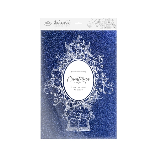 CUENTILINA ADORIÉ LUNA AZUL 290 GR A4 10 HOJAS