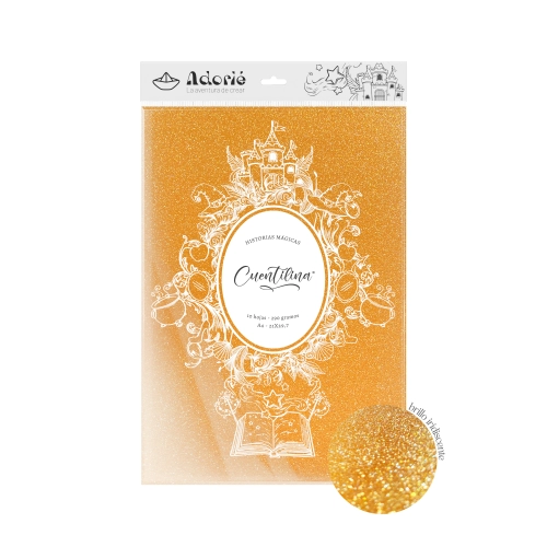 CUENTILINA ADORIÉ NARANJA LLAMA ENCANTADA 290 GR A4 10 HOJAS