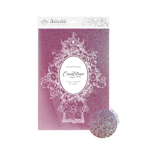 CUENTILINA ADORIÉ VIOLETA ALFOMBRA MAGICA 290 GR A4 10 HOJAS