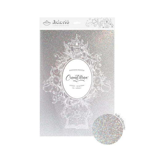 CUENTILINA ADORIÉ BLANCO CRISTAL DE HIELO 290 GR A4 10 HOJAS