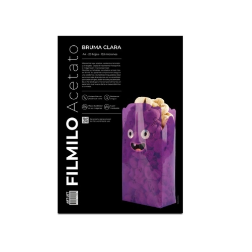 ART-JET FILMILO ACETATO BRUMA CLARA A4 - 20 HOJAS