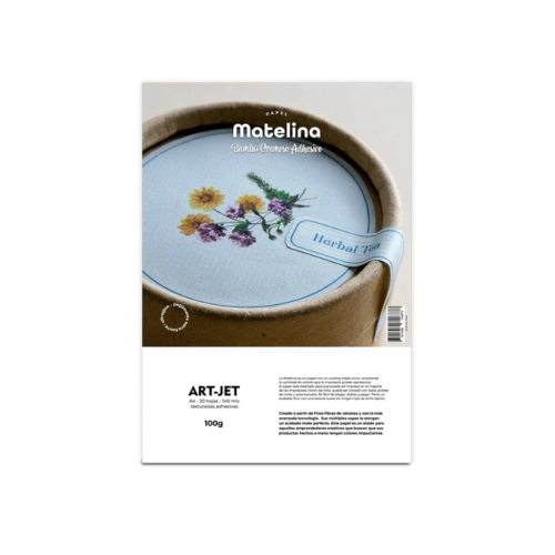 ART-JET MATELINA ADHESIVA BAMBU CREMOSO 110 GRS A4 20 HOJAS